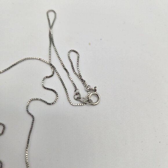 Sterling Silver Jewish Chai Living Charm CZ Pendant Necklace Chain 18" - Picture 3 of 5